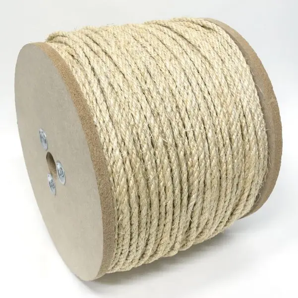 MIBRO 1200 ft (365 m) x 1/4 (6 mm) Twisted Sisal Rope, 48 lb Load End Capacity, Natural, 311701