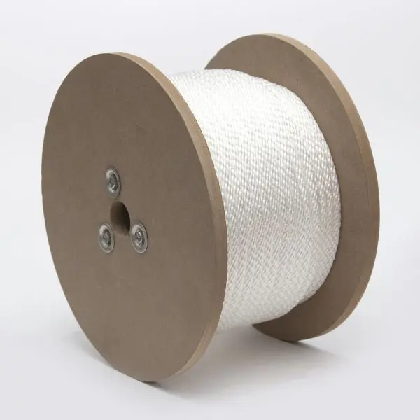 MIBRO 250 ft (76.2 m) x 1/2 (13 mm) Smooth Braid Nylon Rope, 575 lb Load Dome Capacity, Pure White, 644501TV