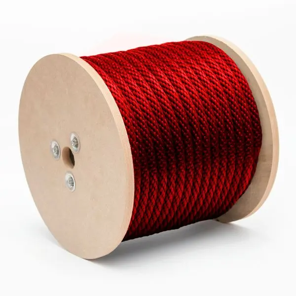 MIBRO Certified-Safe 200 ft (60.9 m) x 5/8 (16 mm) Smooth Braid Polypropylene Rope, 290 lb Load End Capacity, Red, 302641TV