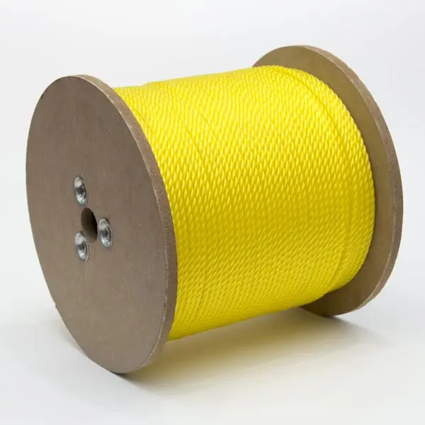 MIBRO Easy 400 ft (121 m) x 5/16 (8 mm) Twisted Polypropylene Rope, 135 lb Load Capacity, Yellow, 310551