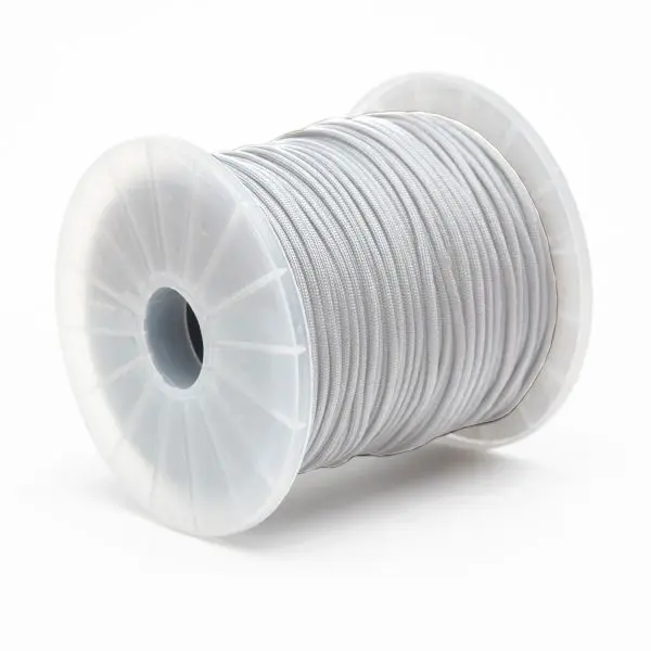 MIBRO Traditional 400 ft (121 m) Paracord 550 Diamond Braid Nylon Rope, 110 lb Load Plug Capacity, White, 644631TV