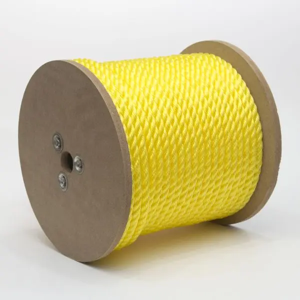 MIBRO Unique 250 ft (76.2 m) x 3/8 (10 mm) Twisted Polypropylene Rope, 245 lb Load End Capacity, Yellow, 310611