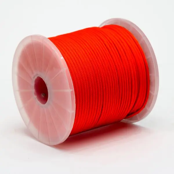 MIBRO Water-Resistant 400 ft (121 m) Paracord 550 Diamond Braid Nylon Rope, 110 lb Load Dome Capacity, Red, 644811TV