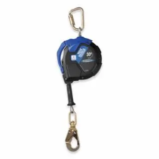 Werner Max Patrol Self Retracting Lifeline, 30 Ft, Galvanized Steel Cable, Steel Swivel Snap Hook, Quantity: 1 piece, R410030