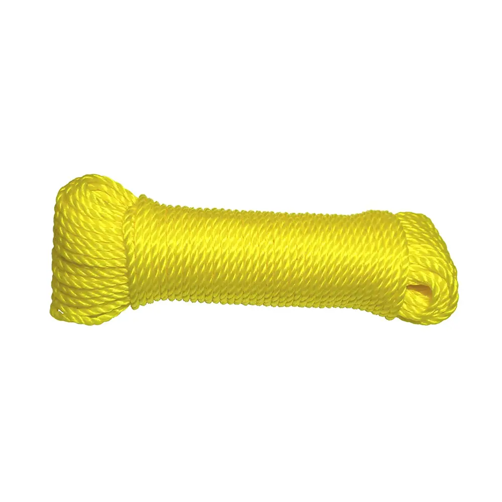 Truck Bed 3/16'' Twisted Polypropylene Rope, Goldenrod - 100'