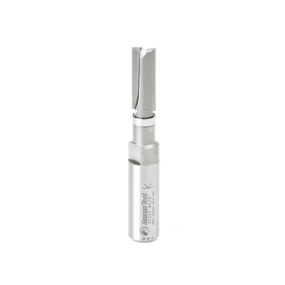 Amana Tool 47226 Carbide Tipped Flush Trim Plunge Template 3/8 D x 1 CH x 1/2 Inch SHK w/ Upper Ball Bearing Router Bit