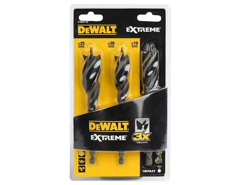 DEWALT EXTREME® Tri Flute Bit 3 Piece Adjust 152mm