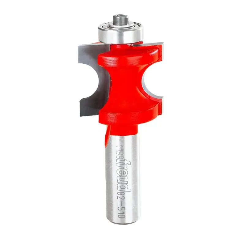 Freud 82-510 Half Round Bit Bearing, 1-5/32 Dia Cutter, 1 L Cutting, 2-7/8 OAL, 1/2 Dia Shank, Carbide