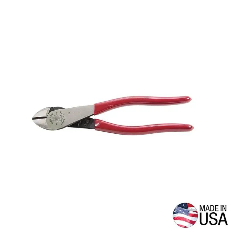 Klein Tools D228-8 Diagonal Cutting Plier, 8-1/16 OAL, 1-3/16 Cutting Capacity, Ruby Handle, Pistol-Grip Handle