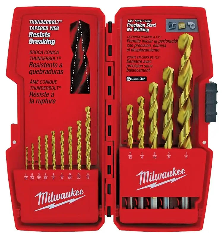 Milwaukee 48-89-0011 Drill Bit Set, 14-Piece, Hardened, Titanium
