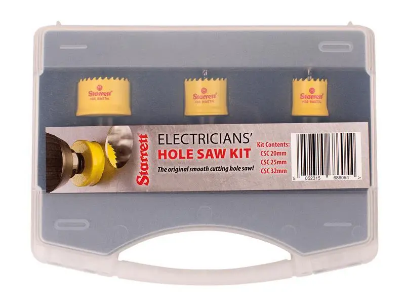 Starrett Cordless Polished Cut Bi-Metal Holesaw Kit, 3 Piece
