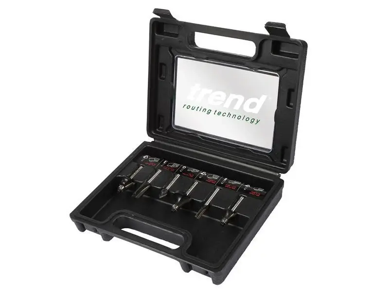 TREND 1/4in TCT Router Cutter Adjust, 6 Piece