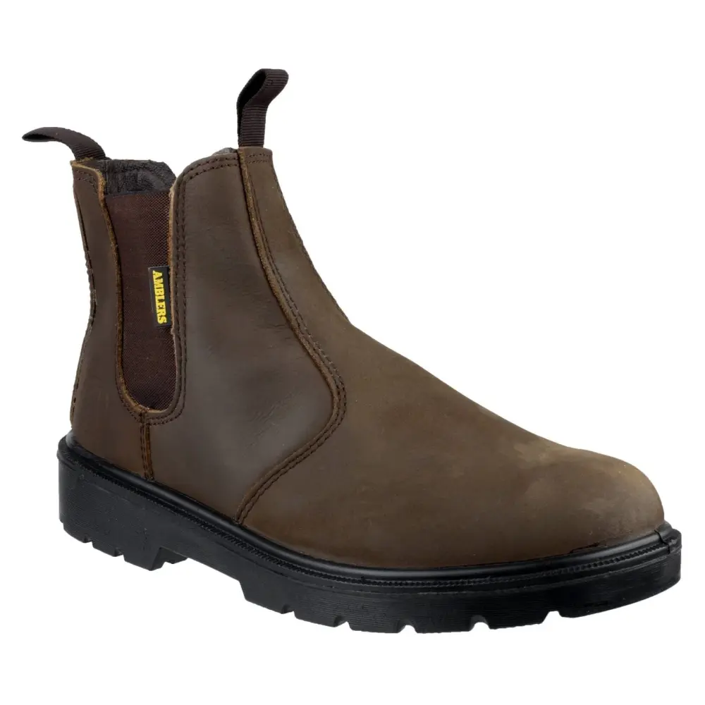 Amblers Safety FS128 Hardwearing Pull On Safety Dealer Boot - Taupe (15890-20755)