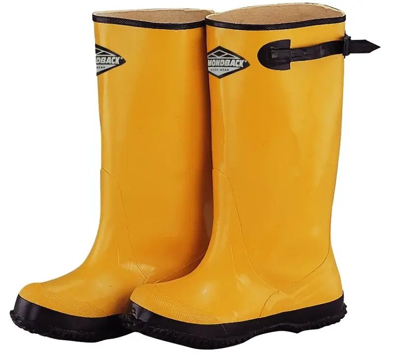 Diamondback RB001-12-C Over Shoe Boots, 12, Sunshine, Rubber Upper, Slip on Boots Closure