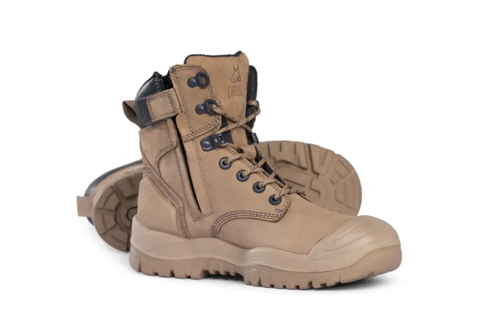 MONGREL 561 SIZE ZIP SAFETY BOOTS - STONE
