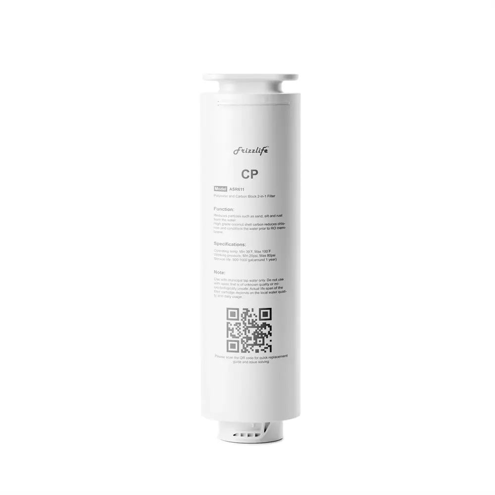 Frizzlife ASR611 Replacement Filter Cartridge PD1200 Reverse Osmosis System(1st Stage)