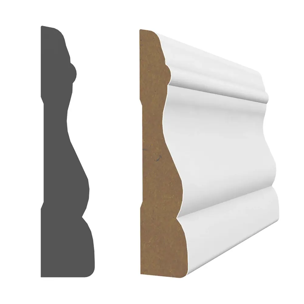 5/8'' x 2-3/4'' x 14'-3'' Chalk Primed MDF Casing