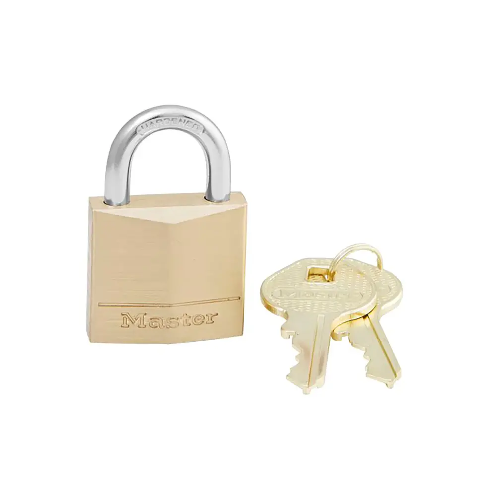 Solid Brass Body Padlock, 1-3/16'' Wide