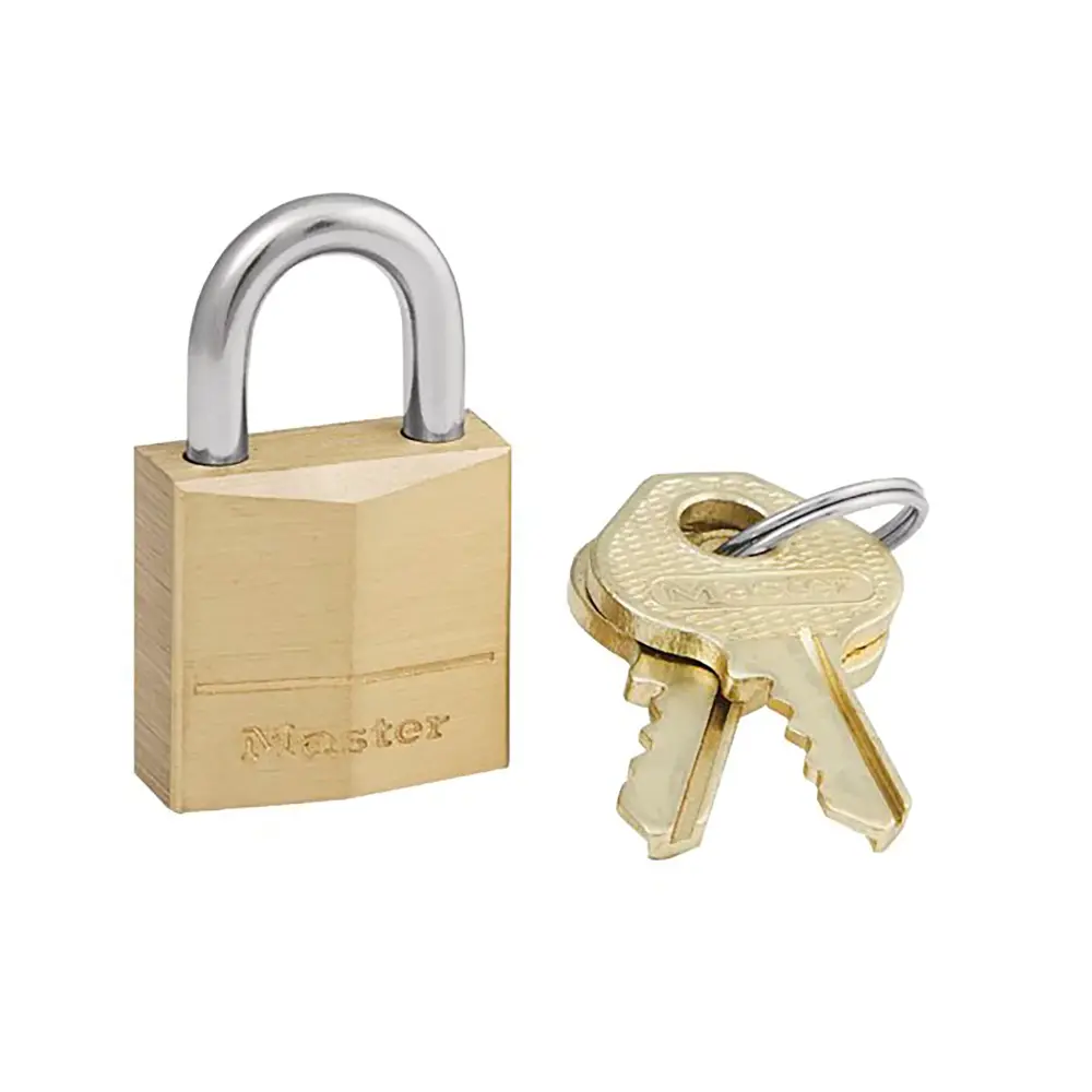 Solid Brass Body Padlock, 3/4'' Wide