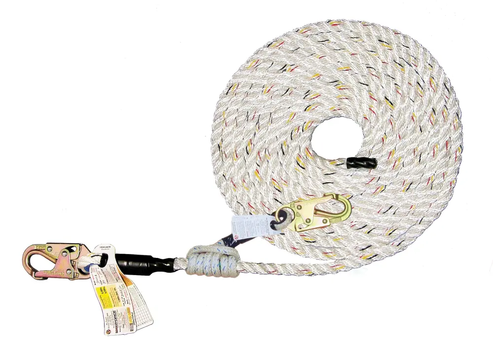 Super Anchor 25' Value 3 Strand Lifeline Snaphook & Value Grab 4021-25V