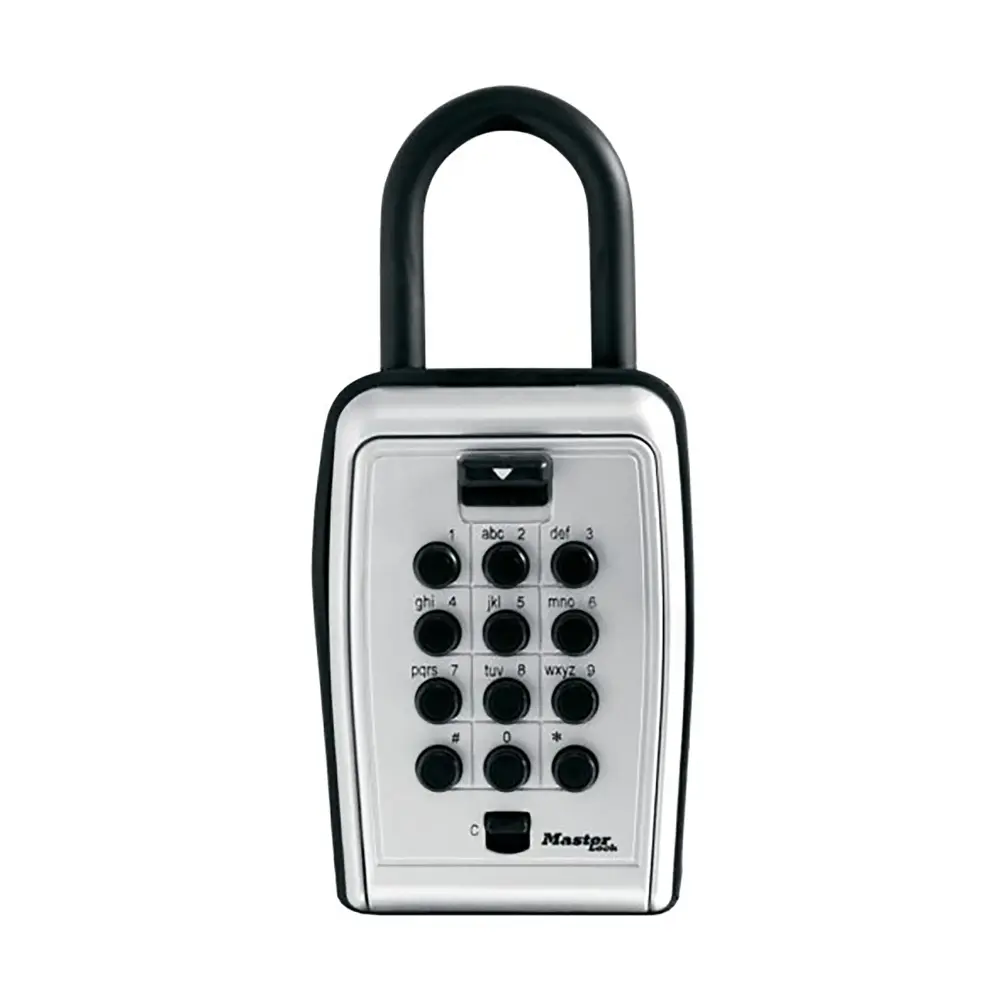 Wide Set Your Own Combination Push Button Portable Lock Box, 3-1/8''