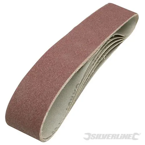 Silverline Sanding Belts 50 x 686mm 5pk 80 Grit - 463484