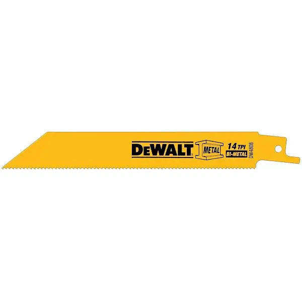 DeWalt 6" 14 TPI Straight Back Blade, 5 Package, DW4808