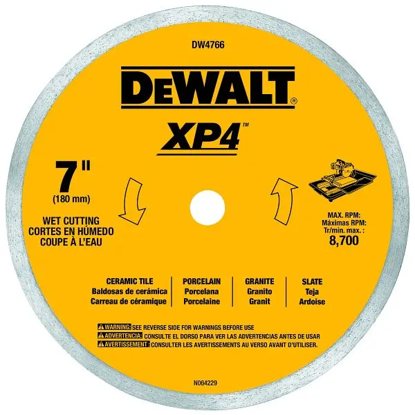 DeWalt Flexible XP4 7" Luxury Porcelain Tile Blade, DW4766
