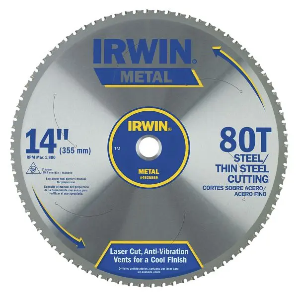 Irwin Top-Tier Reciprocating Saw Blade 14" 80T Mc Ferrous Steel, 4935559 Irwin Tools