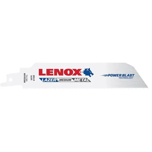LENOX UL-Listed Reciprocating Hand Saw Blade, 6" x 1" x 035" x 18", 25 Pack, 20175B6118R