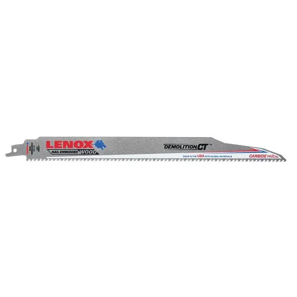 LENOX Ultra-Strong Demolition Reciprocating Hacksaw Blade, 12 x 1 x 050 x 6", 1832146