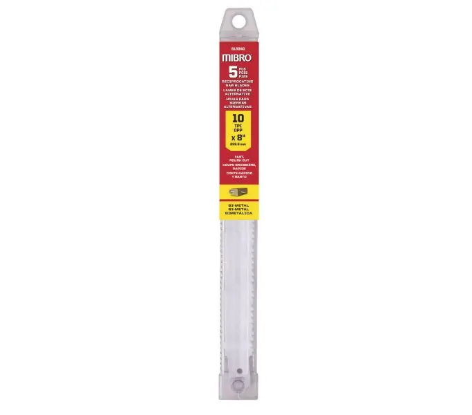 MIBRO (5-Kit) 8-inch Bi-Metal Reciprocating Hand Saw Blade, 813340