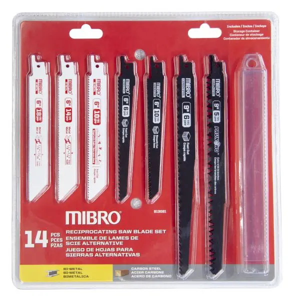 MIBRO Rapid (14-Piece) 6 to 9-inch Reciprocating Band Saw Blade Set, 813091