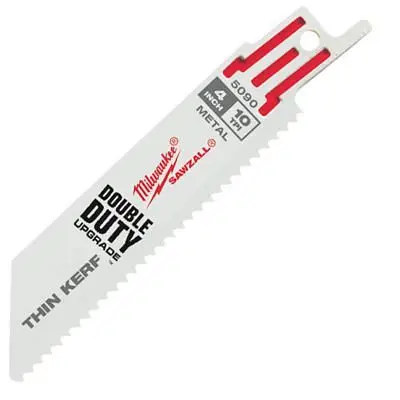 Milwaukee 12" 18 TPI Thin Metal Cutting Hand Sawzall Recip Saw Blades, Pack 5, 48-00-5194