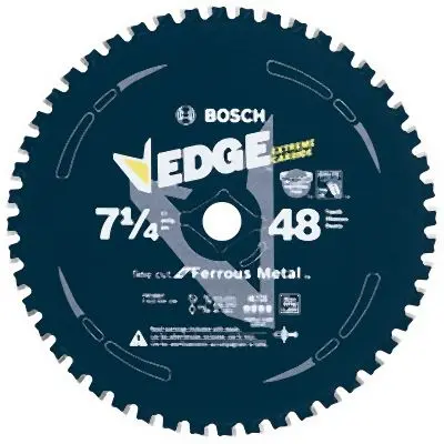 Bosch 7-1/4 Inches 48 Tooth Edge Circular Hand Saw Blade Ferrous Metal Cutting, 2610044100
