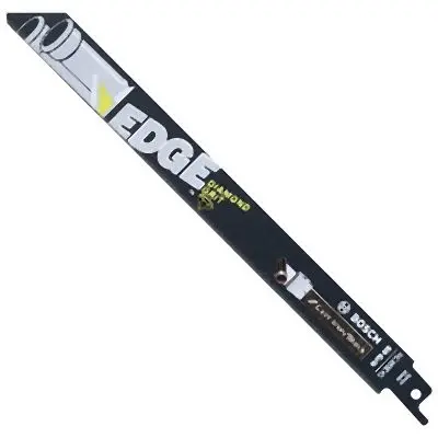 Bosch 9 Inches 50 Grit Diamond-Grit Edge Reciprocating Saw Blade Cast Iron/Block, 2610044144