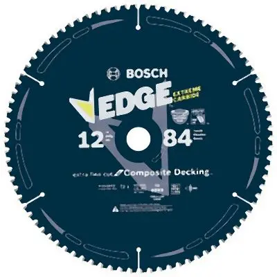Bosch 12 Inches 84 Tooth Edge Circular Coping Saw Blade Composite Decking, 2610040955