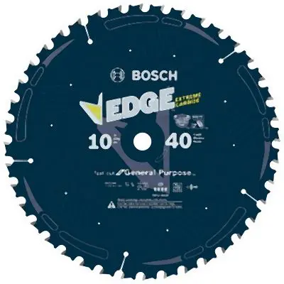 Bosch 10 Inches 40 Tooth Edge Circular Saw Blade General Purpose, 2610041298