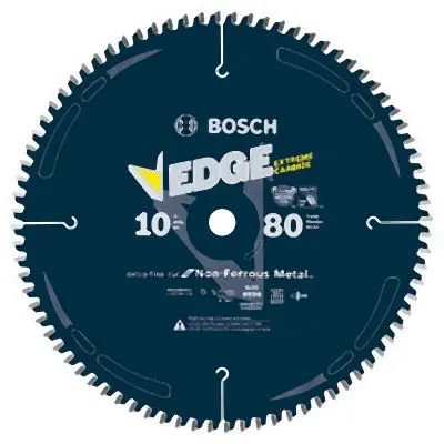 Bosch 10 Inches 80 Tooth Edge Non-Ferrous Metal-Cutting Circular Circular Saw Blade, 2610044106