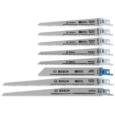 Bosch 8 pieces All-Purpose Reciprocating Jigsaw Blade Set, 2610046033