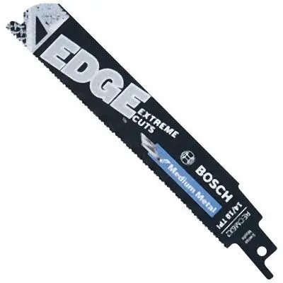 Bosch 25 pieces 6 Inches 14/18 TPI Edge Reciprocating Saw Blades Medium Metal (Bulk Pack), 2610044133