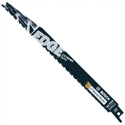 Bosch 25 pieces 9 Inches 6/12 TPI Edge Reciprocating Saw Blades Wood/Nails (Bulk Pack), 2610044154