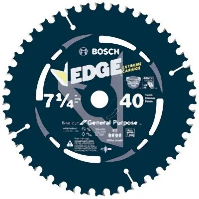 Bosch Powerful 10 pieces 7-1/4 Inches 40 Tooth Edge Circular Hand Saw Blades Fine Finish (Bulk), 2610041288