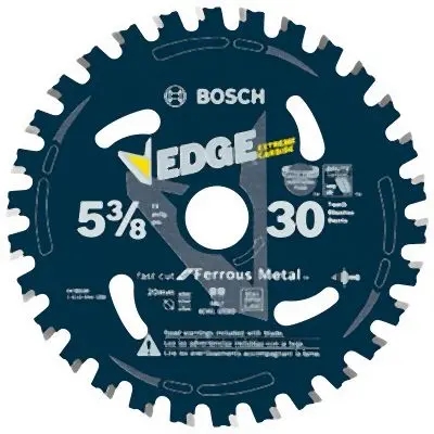 Bosch Precision-Engineered 5-3/8 Inches 30 Tooth Edge Circular Band Saw Blade Ferrous Metal Cutting, 2610044098