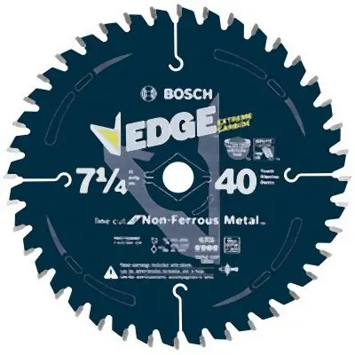 Bosch Professional-Grade 7-1/4 Inches 40 Tooth Edge Non-Ferrous Metal-Cutting Circular Circular Saw Blade, 2610044104