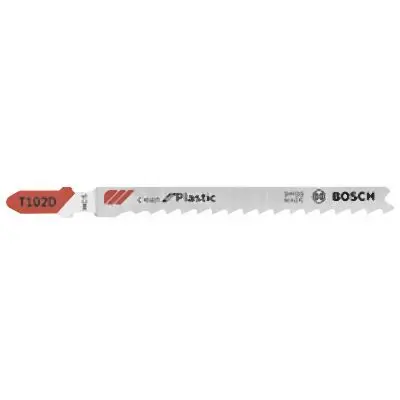 Bosch Rugged 3 pieces 4 Inches 6 TPI Clean Polypropylene T-Shank Jig Saw Blades, 2608667900