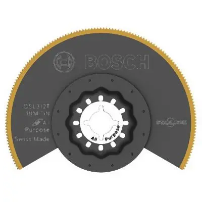 Bosch Slim 3-1/2 Inches Starlock® Oscillating Multi Tool Titanium Bi-Metal Segmented Hand Saw Blade, 2608664836