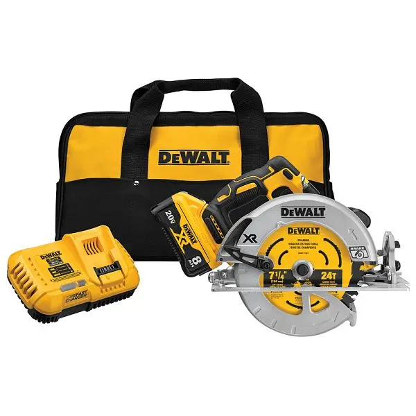 DeWalt 20V Max XR Brushless 7-1/4" Circular Saw Power Detect Tool Technology Kit, DCS574W1