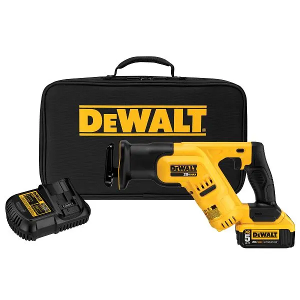 DeWalt 20V Max Space-saving Reciprocating Saw Kit (5.0Ah), DCS387P1