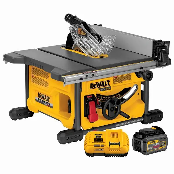 DeWalt Flexvolt 60V Table Saw, 1 Battery Kit, DCS7485T1